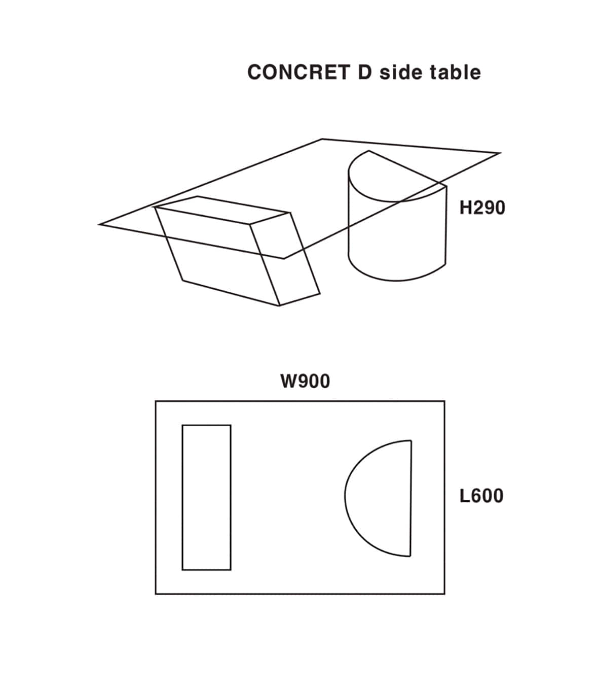 CONCRET D side table