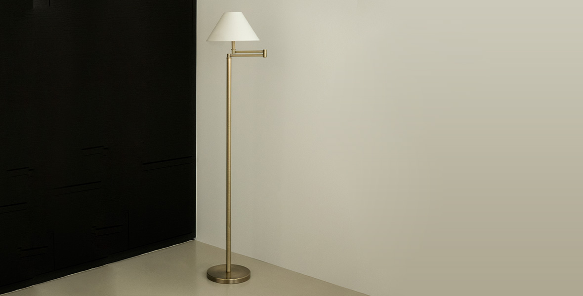  Line Floor Lamp Brass