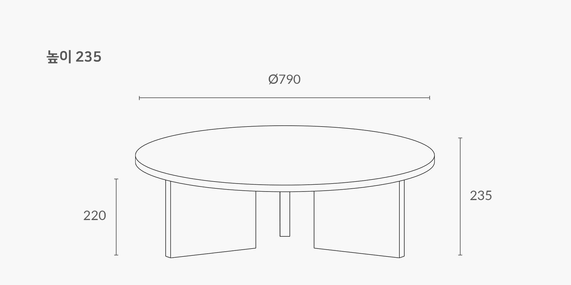 잭슨 Dolmen Round Sofa Table