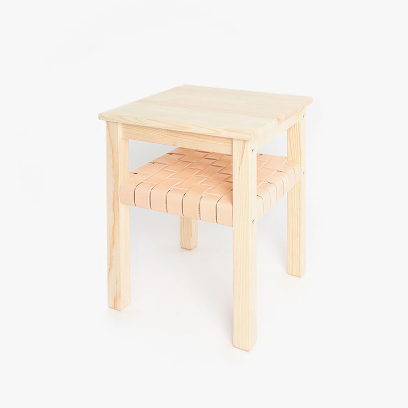 ordinarygoods Leather weaving stool.01