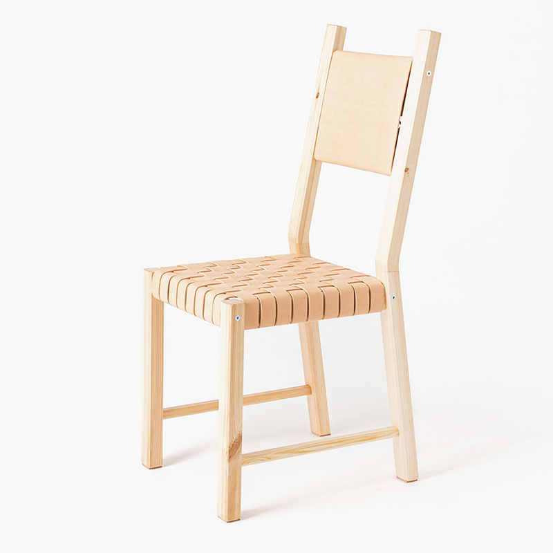 ordinarygoods Leather weaving chair