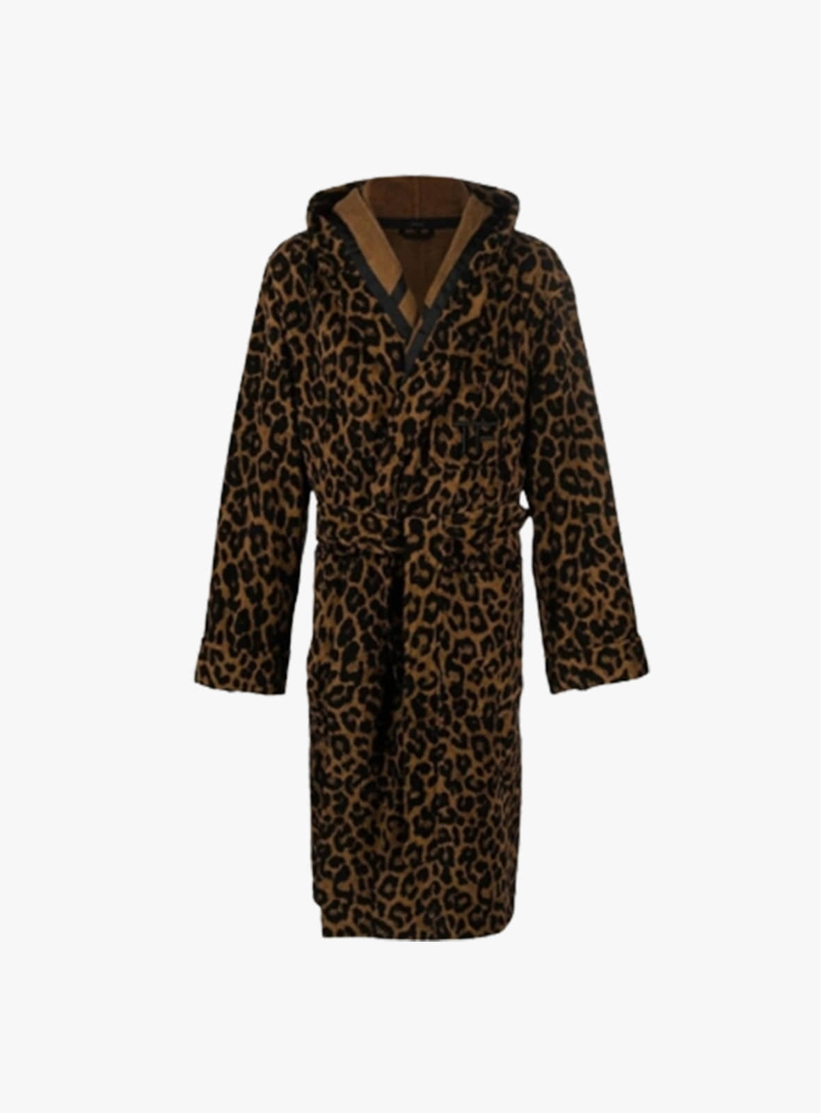 Tom Ford - Tom Ford Leopard hood robe FMC029 RHL001 XLBKB