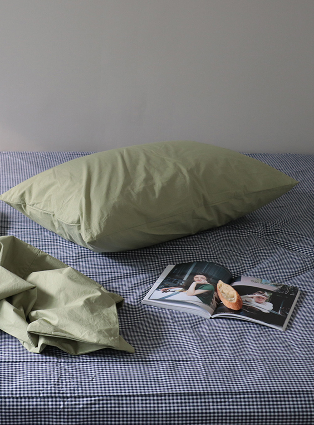 에이지트 (agt) - Olive cotton pillow cover
