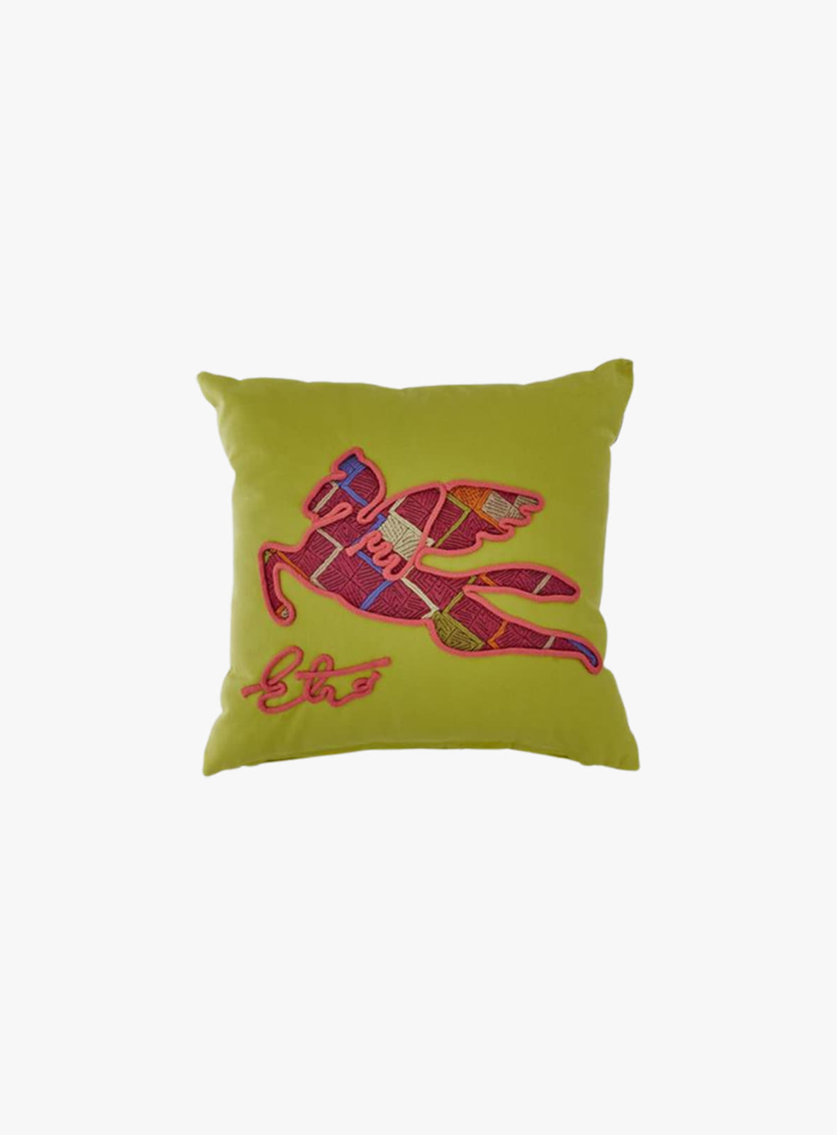 Etro - Etro Acid Green Embroidered Cushion 495519211501