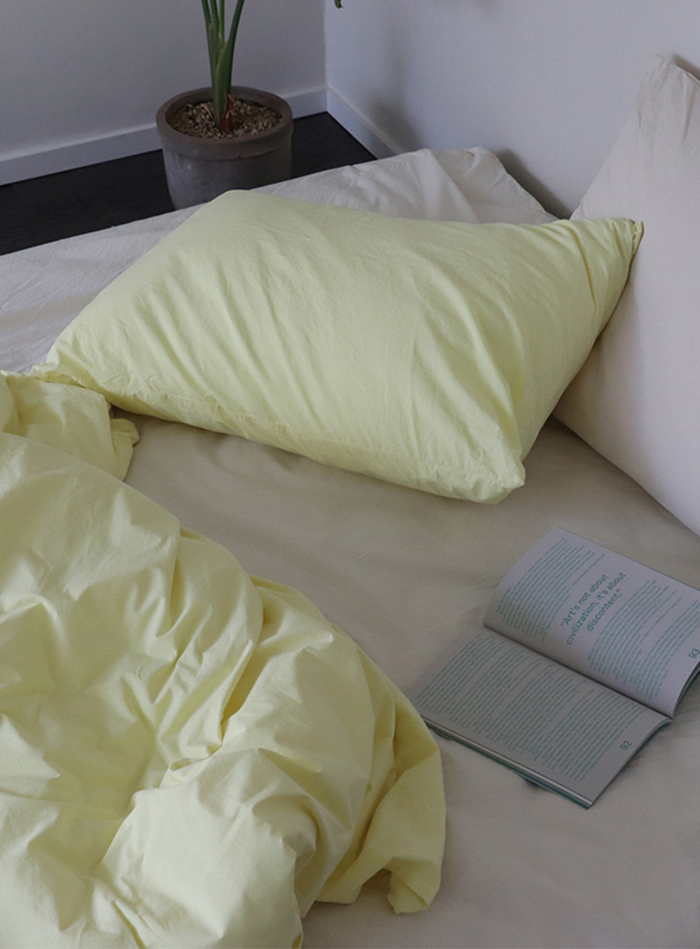 에이지트 (agt) - Lemon cotton pillow cover