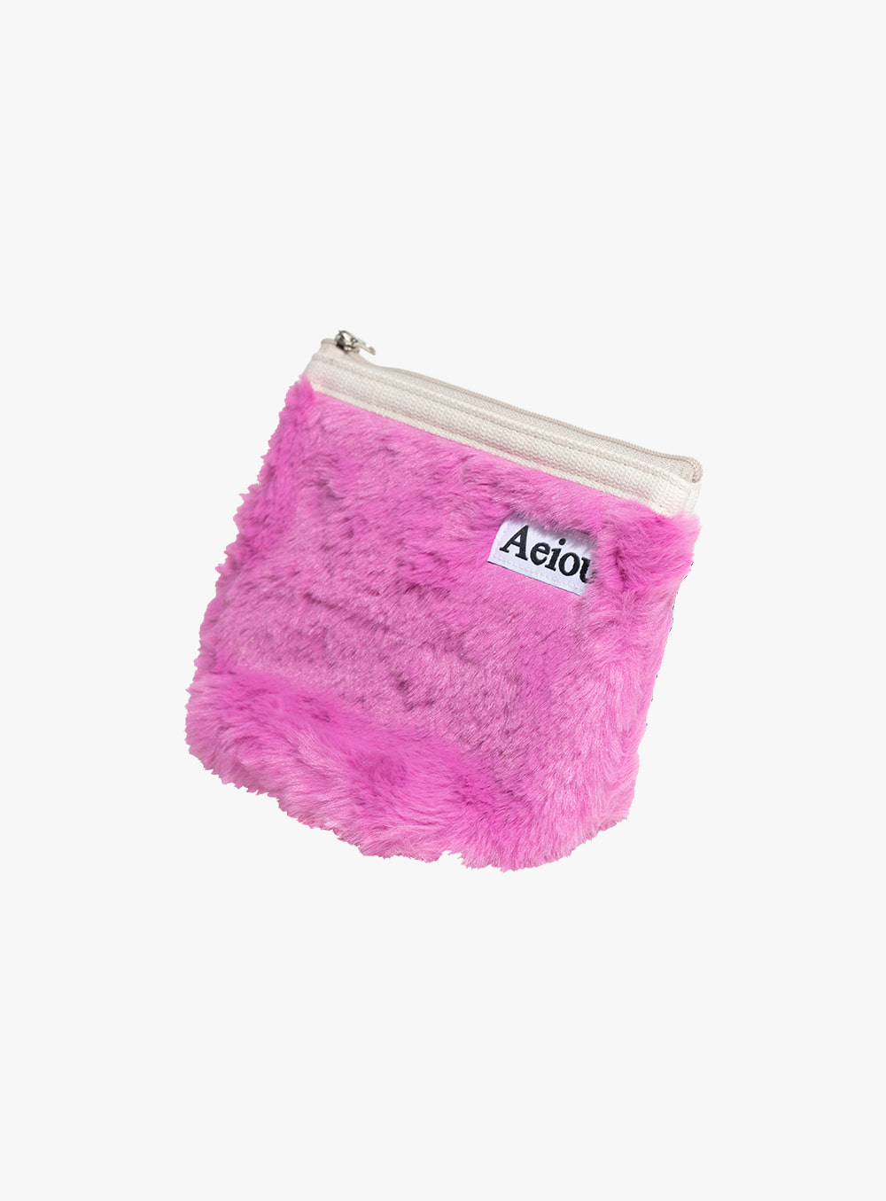 아에이오우 - Basic Pouch (M size) Pink Mountain Berry Fur